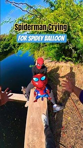 Spiderman Cry For SpideyBalloon💦#parkour#spiderman#water#jump#support#viral#jodhpur#india #pov#funny