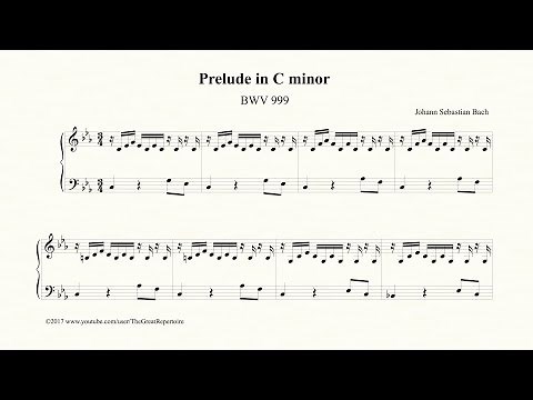 Bach, Prelude in C minor, BWV 999