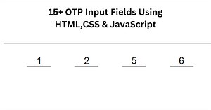 37  OTP Input Fields With JavaScript