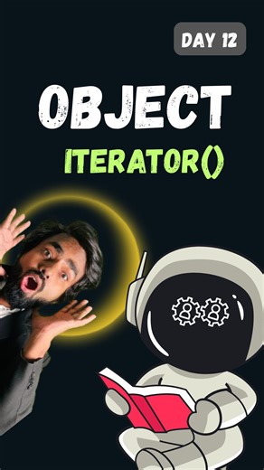 Code with Ayaan | JavaScript Mentor | React & Frontend Coach on Instagram: "Symbol iterator : Day 12 `Symbol.iterator` is a built-in JavaScript symbol that tells how an object should be iterated. When an object implements it, you can use `for...of` or spread syntax on it. It returns an iterator that provides values one by one. - for of - symbol iterator - javascript - utils - reactjs - interview coding - interview question - array and object iteration #sybol #iterator #lodash #interview #codewit