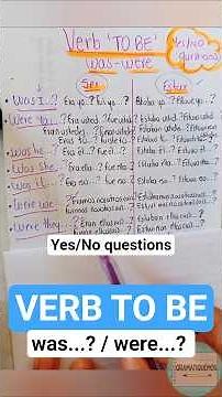 YES/NO QUESTIONS: WAS-WERE verb to be #english # englishgrammar #ingles #grammar