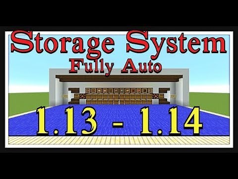 Minecraft Tutorial : Storage System, Fully Auto & Any Size