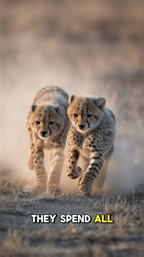 “The Tiny Practice Runs Baby Cheetahs Do Before They Can Sprint 🐆💨”