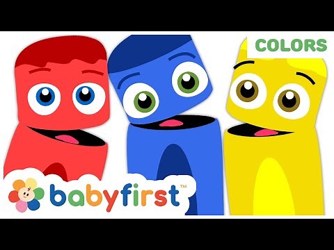 Color Collection Red Blue & Yellow | Learn Colors & Songs w Color Crew for toddlers | Baby FirstTV