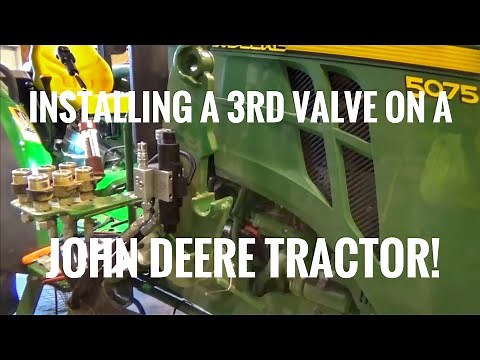 How to install a 3rd hydraulic valve on a John Deere tractor so you can use a grapple on the loader