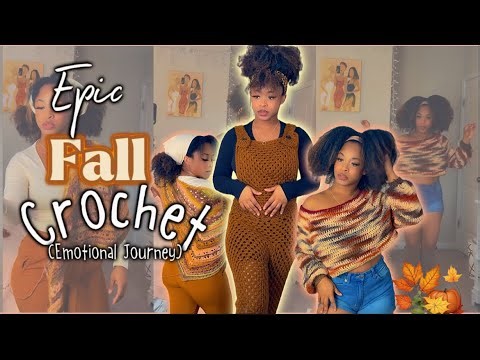 Three BIG Fall Crochet Projects| Sweater, Overalls, Shawl HELP!! vlog