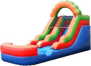 Inflatable Water Slide for Kids & Toddlers with Inflatable Pool, Backyard, Park or Commercial Use, Outdoor Water Play, Includes Blower Stakes, Splash Pool & Storage Bag, Large 21' x 9' x 12'