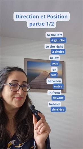 Learn essential French words to describe positions and directions. #frenchvocabulary