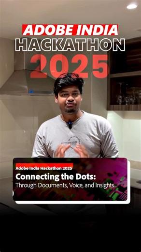 Harshith Tunuguntla on Instagram: "Adobe India Hackathon 2025! A crazy hackathon by Adobe to reimagine PDFs as intelligent, interactive experiences! Exciting rewards and a potential opportunity to work with Adobe India await the top performers. Eligibility: Open to students pursuing full-time B.Tech/B.E., M.Tech/M.E. or dual degree programs from Engineering colleges in India & will graduate in 2026, 2027, 2028 or 2029. 📅 Registration Deadline: 10th July 2025 📍 Grand Finale: Adobe Headquarters,