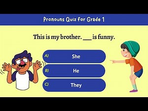 Pronouns Quiz for Grade 1 | 25 English Grammar Questions For Kids | Fun and Easy Learning