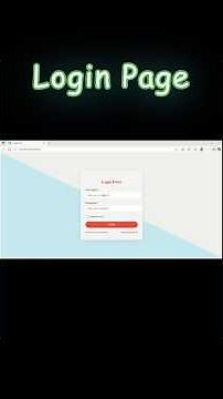 Professional Login Form Design | Step-by-Step HTML & CSS Tutorial