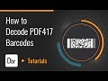 How to Decode PDF417 Barcodes | Dynamsoft Tutorials