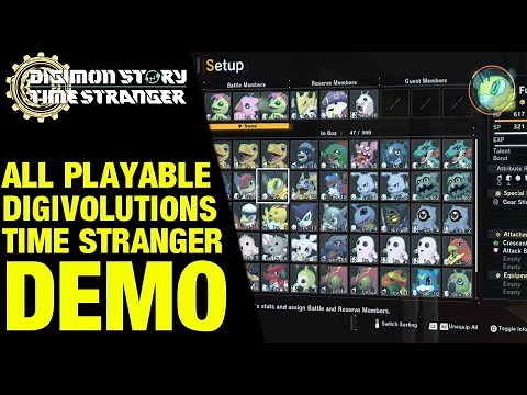 ALL PLAYABLE DIGIVOLUTIONS in The Demo | Digimon Story Time Stranger (Demo)