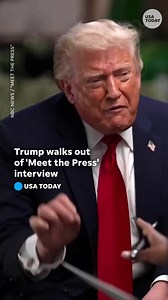 President Donald Trump abruptly ended an interview with NBC's