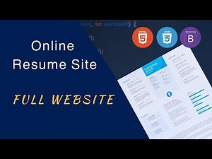 How To Make A Website Using HTML And CSS Step By Step Complete Website Resume CV Design