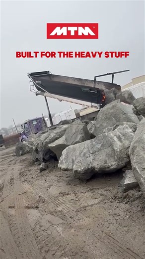 When we say our trailers are built for the heavy stuff.... #enddump #dumptrailer #mtmbuilt