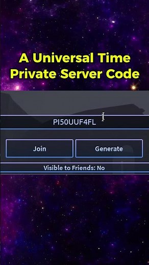 Roblox A Universal Time Private Server Code (AUT)