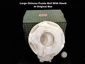 Chinese Puzzle Ball Large on Stand Original Box Vintage - Etsy