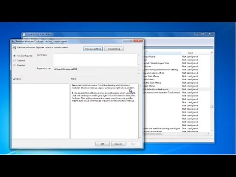 Activer, désactiver le menu contextuel du clic droit