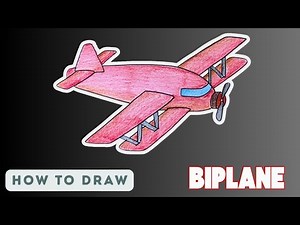 Easy Drawing : Biplane | How To Draw A Biplane | ‪@KalakritArtStudio‬