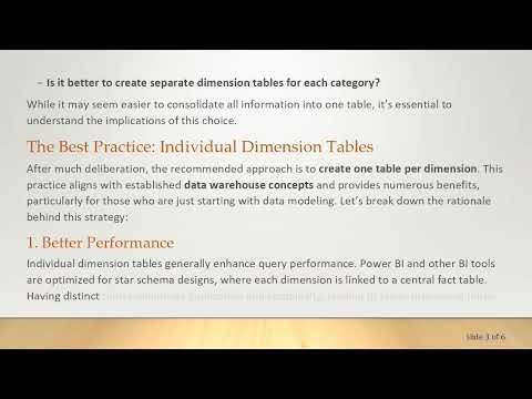 The Best Approach for Creating Dimension Tables in Power BI