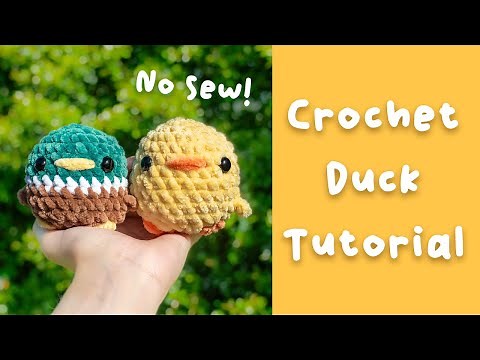 Crochet Duck Tutorial - Easy No Sew Crochet Tutorial for Beginners