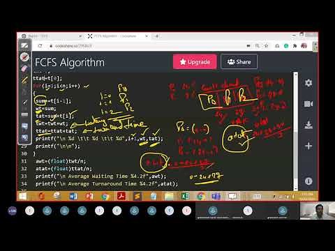 26 OS CPU Scheduling FCFS implementation in C Programming with example