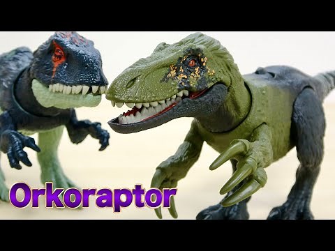 珍しい恐竜フィギュア!ジュラシックワールド DINO TRACKERS アクションフィギュア ほえる!オルコラプトル
