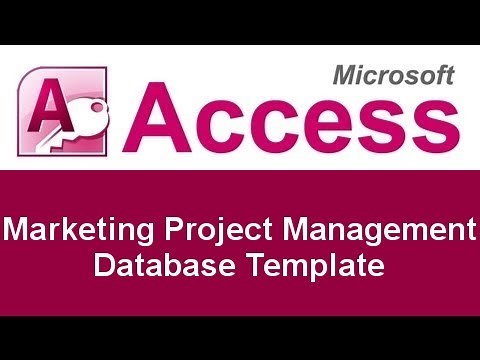 Microsoft Access Marketing Project Management Database Template