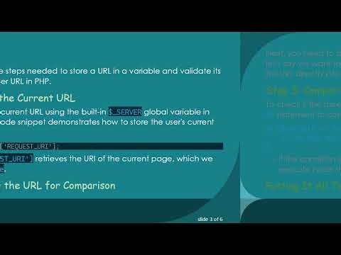 How to Store a URL in a Variable and Check for Matches in PHP
