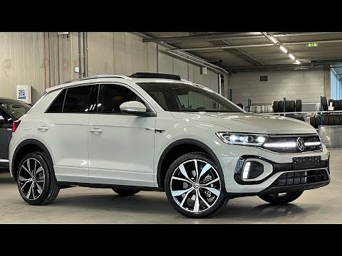 Volkswagen NEW T-roc R-line 2022 in 4K Ascot Grey 19 inch Misano Walk around & Detail inside