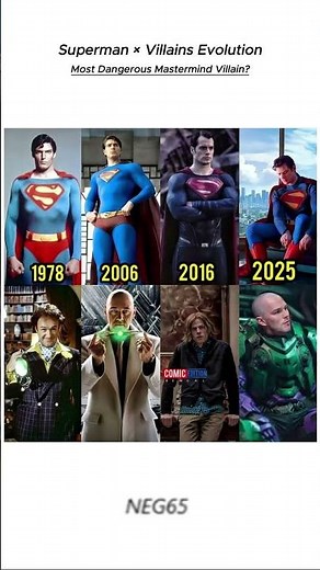 All Legendary Supermans & Their Movie Villains | Full Evolution