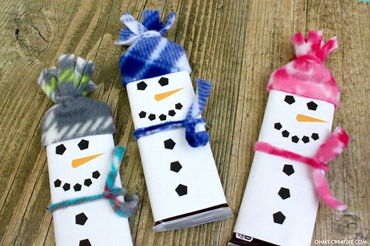 Snowman Free Printable Candy Bar Wrapper Template