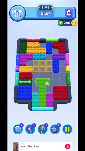 Colour Block Jam level 153 solution #colourblockjam #mobilegame #gaming #solution #games #gameplay