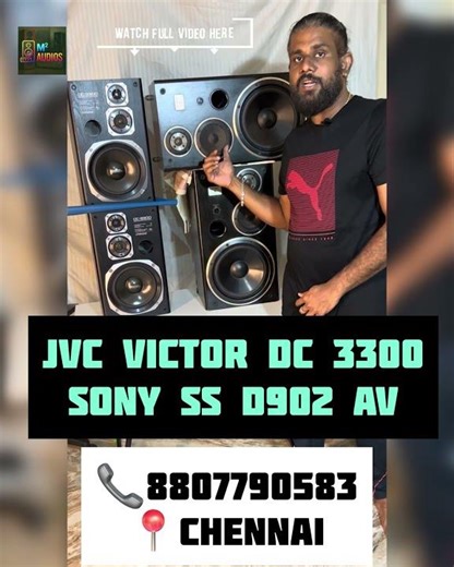 Sony SS-D902AV/JVC Victor DC-3300 3-Way bookshelf speakers for sale/stereo/pure mids