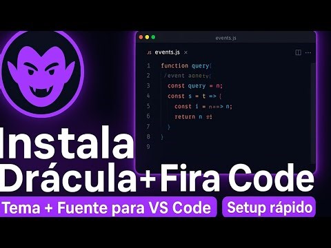 De aburrido a ÉPICO 😱 | Instala Drácula Theme + Fira Code en VS Code