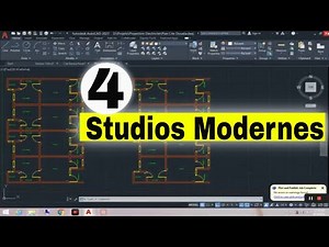 Plan d'une Maison Moderne Sur AutoCAD : Studio Pour Location