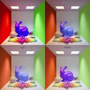 Comparison ACES – AgX – Filmic (Exposure)