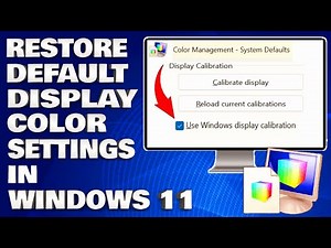 How To Restore Default Display Color Settings in Windows 11/10 [Guide]