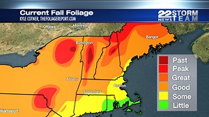 Western Massachusetts Fall Foliage Map
