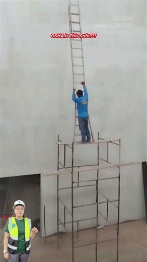OSHA Would Never Approve This 😳 | Ladder Safety FAIL