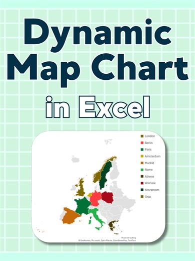 Create Dynamic Map Charts in Excel with Slicers