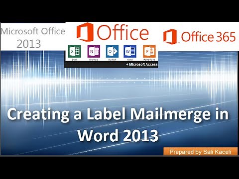 Mail Merge Labels in Word 2007, 2010, 2013, 2016 - The Easy Method