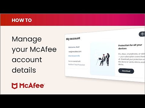 How to manage your McAfee account details