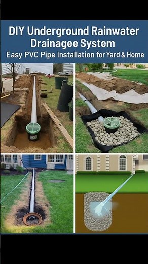 DIY Underground Rainwater Drainage System | Easy PVC Pipe Installation for Yard & Home