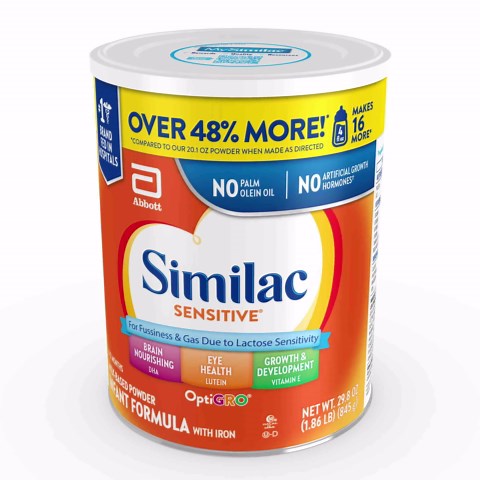 (2 pack) Similac Sensitive Powder Baby Formula, 29.8-oz Can