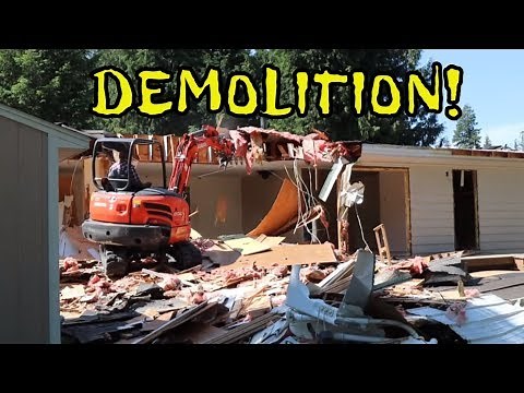 This Old House Demolition With a Mini Excavator