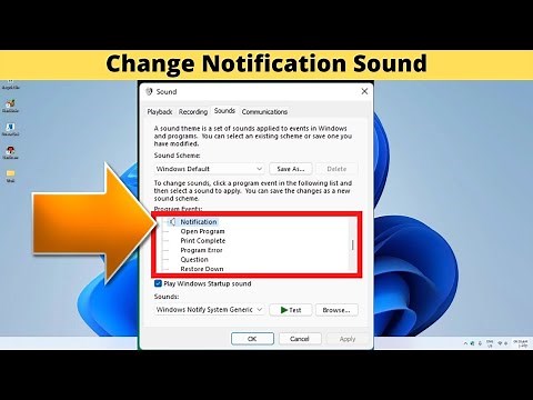 Windows 11 - Change Notification Sounds