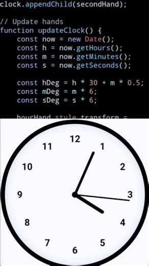 Making clock ⏰ page using html | #Coding #WebDevelopment #Shorts