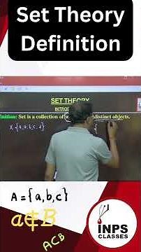 Definition of Set | Set Theory Basics | Nitin Agrawal INPS Classes